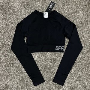 Black Seamless Workout Crop Top